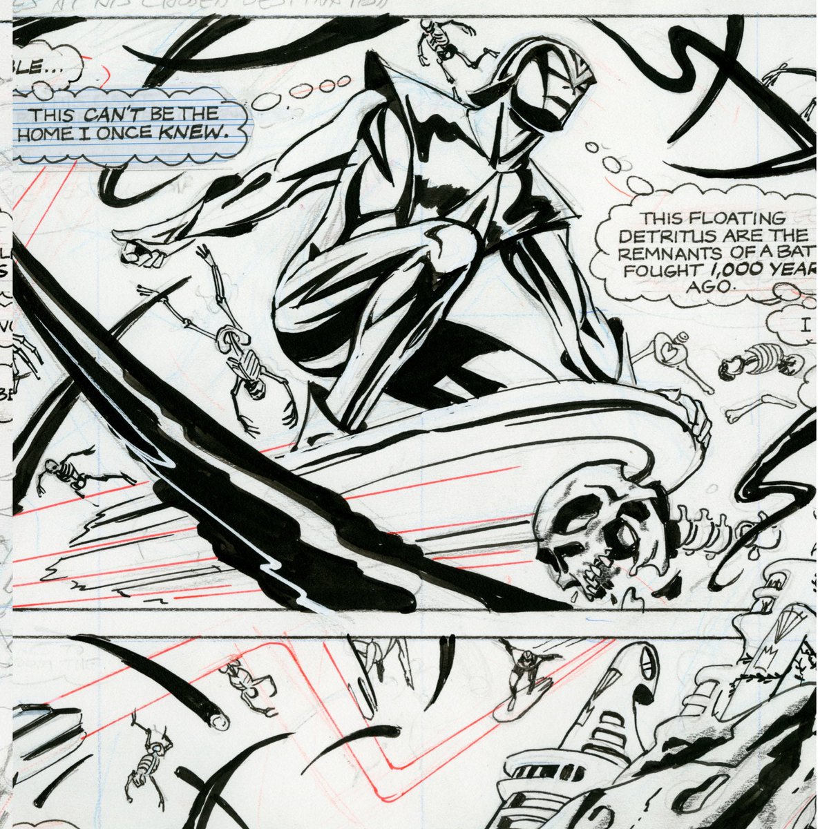 steverudeart's tweet image. From raw structure to controlled finish.

You’re not just seeing a page. You’re seeing decisions layered over time.

This is where the craft lives. Join us in bringing this oversized hardcover edition to life
SteveRude.com/ThuneworldAE

#Nexusthecomic #Comicart #Artprocess
