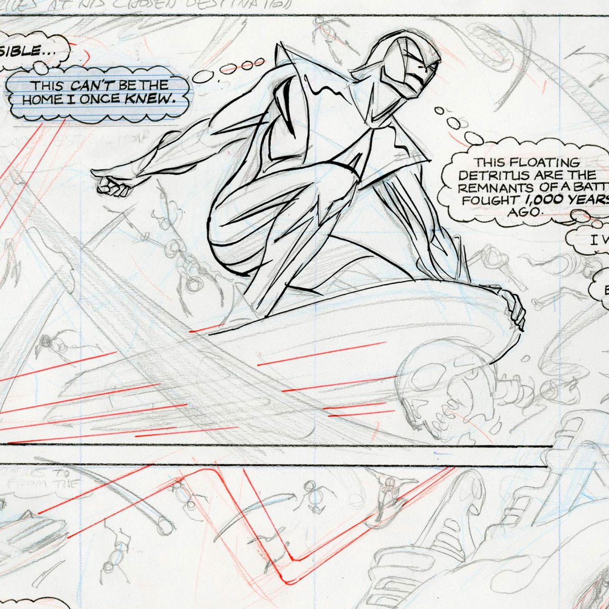steverudeart's tweet image. From raw structure to controlled finish.

You’re not just seeing a page. You’re seeing decisions layered over time.

This is where the craft lives. Join us in bringing this oversized hardcover edition to life
SteveRude.com/ThuneworldAE

#Nexusthecomic #Comicart #Artprocess