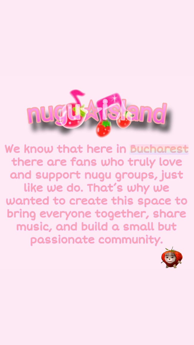 nuguisland's tweet photo. welcome to nuguisland! 🏖️ 
bringing together nugu fans in bucharest,romania
events, meetups &amp; rpd coming soon 👀

#kpop #nugu #nugukpop #romania #bucharest https://t.co/KpWiROImVD