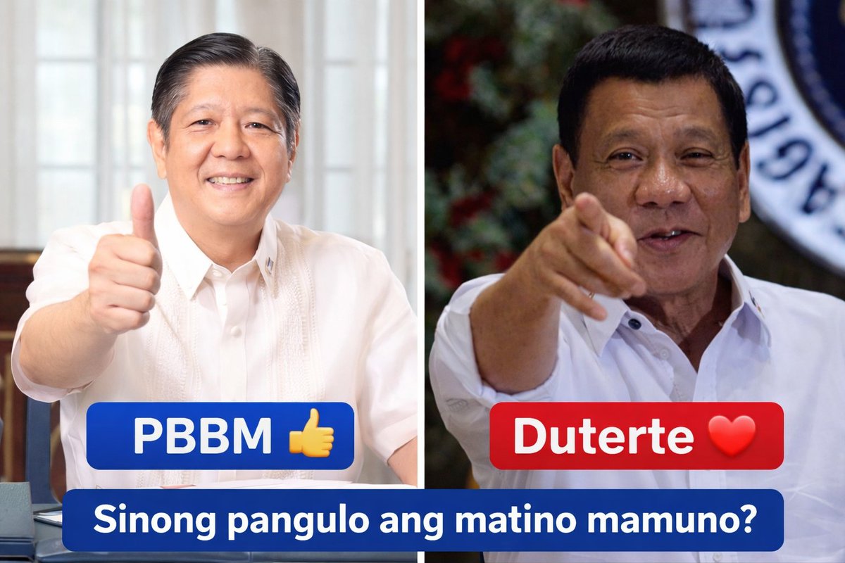 Sinong pangulo ang matino mamuno? 
PBBM 👍 
Duterte ❤️