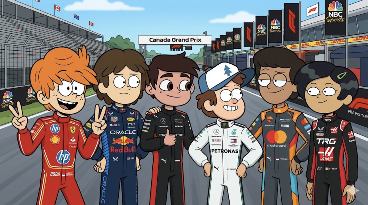 Stephen57891070's tweet image. Canadian Grand Prix | Formula 1 x IMSA on NBC Sports @F1 @IMSA @MotorsportsNBC #CanadianGP #Formula1 #IMSA #TheLoudHouse #StarVsTheForcesOfEvil #GravityFalls #Amphibia #originalcharacter #MarcoDiaz #DipperPines #MarcyWu