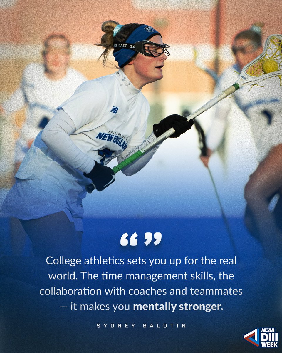 UNESports's tweet photo. As a seventh grader in Syracuse, New York, Sydney Balotin was tasked with researching a college. She chose UNE.

Nearly a decade later, Sydney is putting the finishing touches on a transformational experience as a two-sport athlete.

➡️ https://t.co/oGkdHwU7FP | #D3Week https://t.co/1UFiiwUnCv