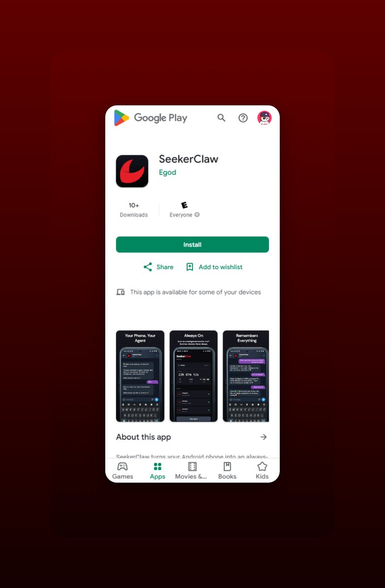 SeekerClaw tweet media