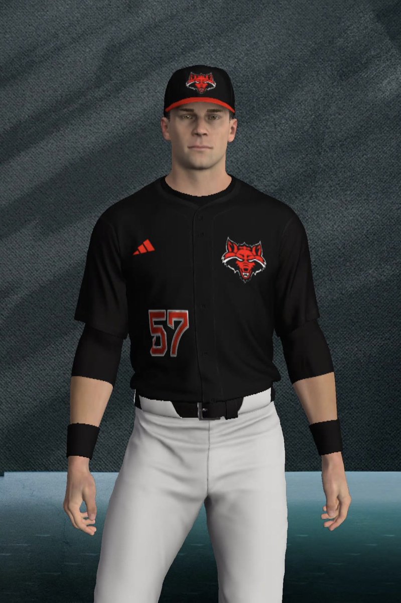 FieldingDPT's tweet photo. I’ve (kinda) successfully copied the Arkansas State baseball jerseys into MLB The Show. Logos are in the vault if you want them 😄 https://t.co/eFxKhKdlyD