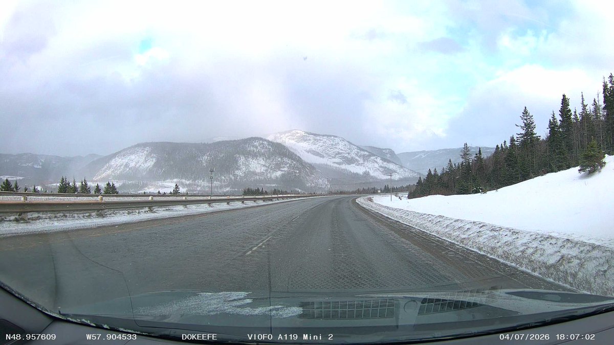DonnieOK's tweet image. Wet roads, light snow and -4. Good driving #nltraffic #nlwx #CornerBrook #SteadyBrook