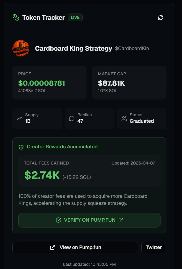 Cardboard King Strategy™️ tweet media