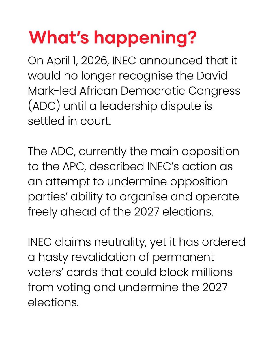 Is INEC engineering a win for the status quo? 

From sidelining opposition leadership to invalidating existing voter cards, the Electoral Commission’s recent moves raise serious questions about its neutrality ahead of the 2027 elections.