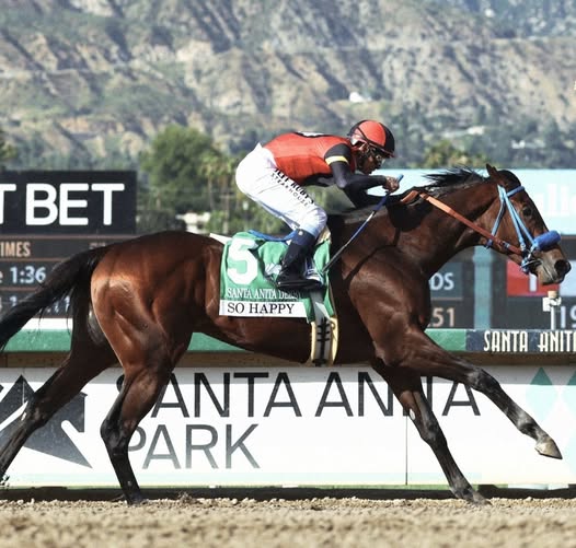 FillyWithForm's tweet photo. Not sure many people had So Happy winning the 2026 Santa Anita Derby, but here we are. What a performance. 🐎 https://t.co/qmUxFGSCIV