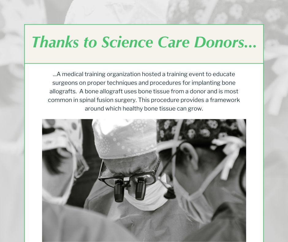 Some of the most meaningful advances in medicine happened quietly inside classrooms, training labs, and research facilities. They happened because individuals made the decision to donate their bodies to science. Here’s a glimpse into what body donors helped accomplish in 2025.