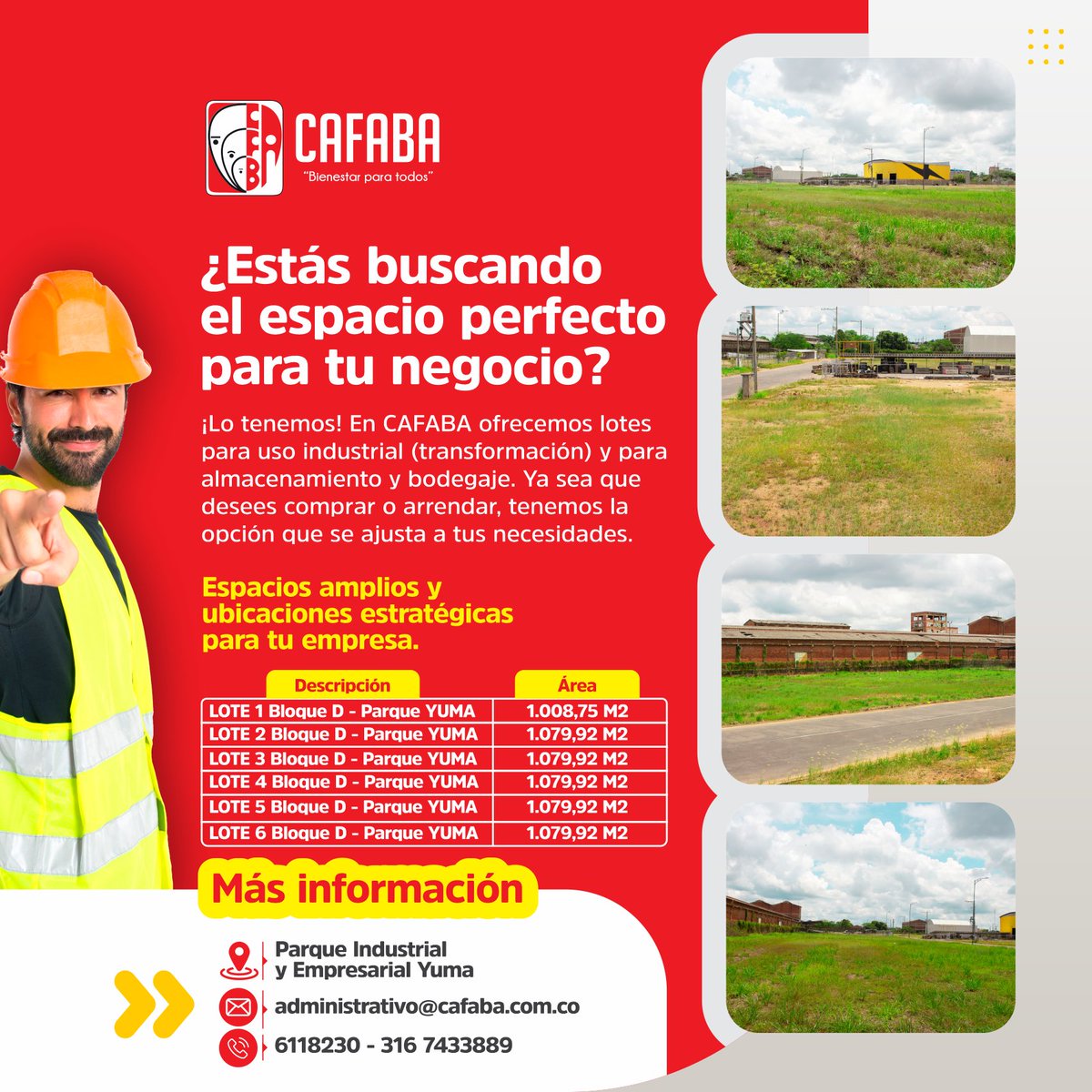 cafaba38's tweet photo. #AvisoImportante | ¿Buscas espacio para tu empresa? Tenemos lo que necesitas: Lotes de uso industrial ideales para almacenamiento, bodegaje o desarrollo logístico.
Contáctanos:
📍Parque Industrial y Empresarial YUMA
📧administrativo@cafaba.com.co
📲+57 316 7433889 https://t.co/TCVYI61Y2W