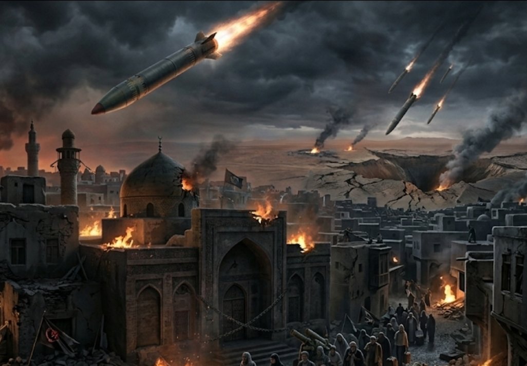 قال امیر المومنین (عليه السلام) وخسف وقذف في خراسان.
اذا كان القذف هو الصورايخ فالخسف وعامود من نار شبه الهردي تبقى ايام فهو النووي والعاقبه للمتقين... م/بحار الانوار..📚