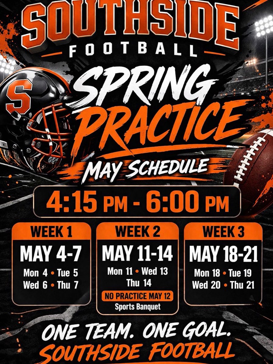 Southside_FB_'s tweet photo. 2026 loading! Spring ball less than a month away!! #BeTheStandard https://t.co/rctZguVjul