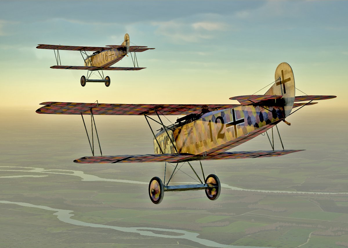 FishAndFix's tweet photo. Dawn patrol #WW1Aviation #IL2 https://t.co/0DAAD4T7ke