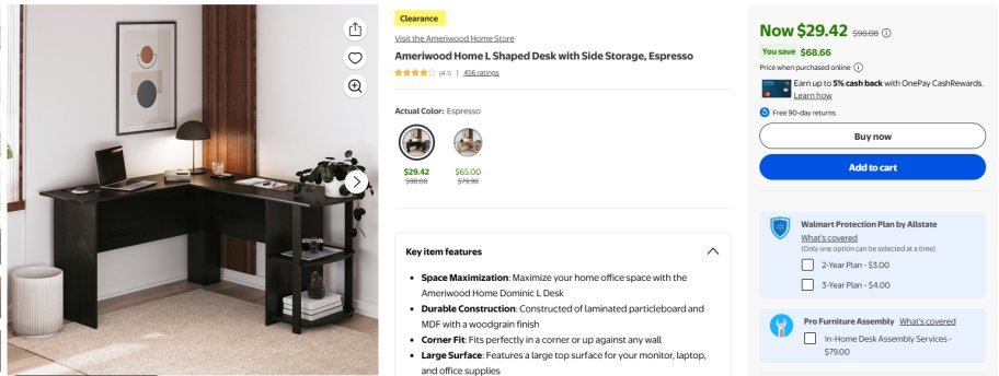 glitchaddicts's tweet image. $30 L SHAPED DESK AT WALMART

Originally listed at $98, now 69% OFF

Sold &amp;amp; Shipped by Walmart

howl.link/bla1uvnpkrd0o #ad