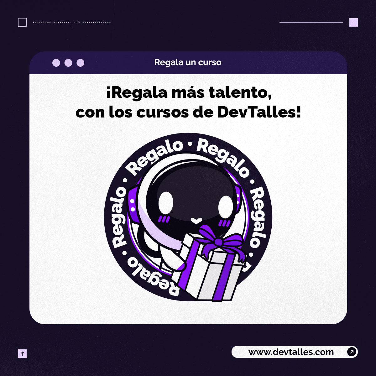 DevTalles's tweet image. 😎 ¡Hoy regala más talento con nuestros cursos!

🎁 En #DevTalles puedes comprar cursos para regalarlos a quien desees: ¡Aprovecha la oportunidad, también aplica el cupón de #Descuento ABRIL-2026 activo!

Envía tu #Regalo hoy, desde aquí:
👉🏻cursos.devtalles.com/pages/cuponera…