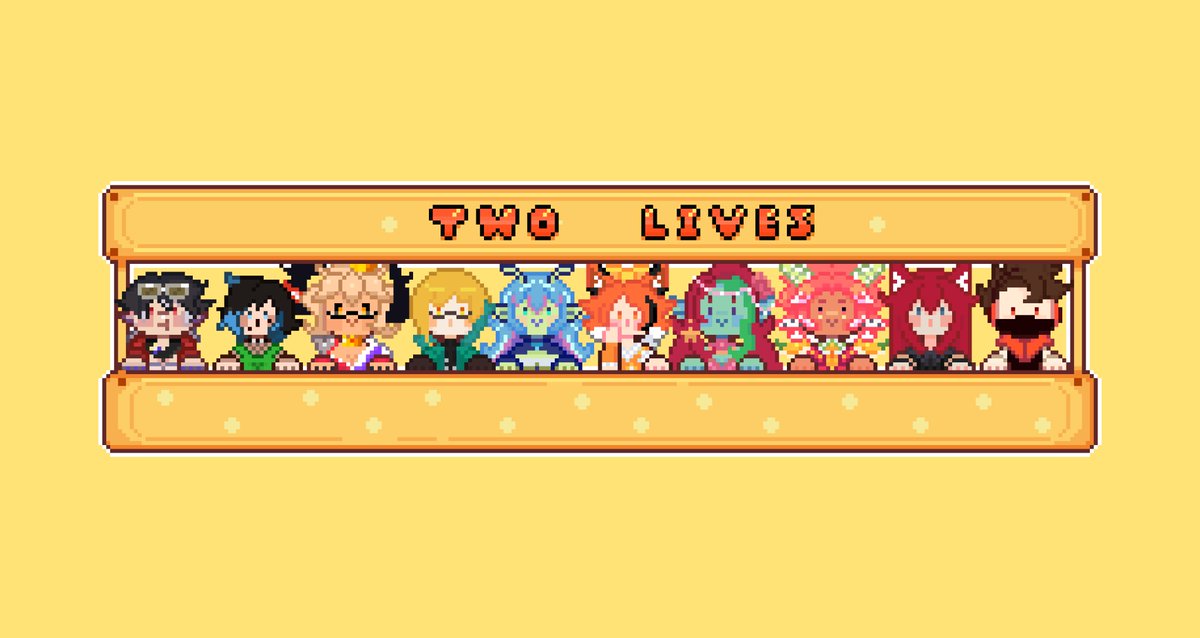 Pampurinha's tweet photo. Commission para @TwoLives_OFC ✨ 
Quem vocês reconhecem ali? hihihi 

 #Pixelart #comms #art https://t.co/DLHYwgdflN