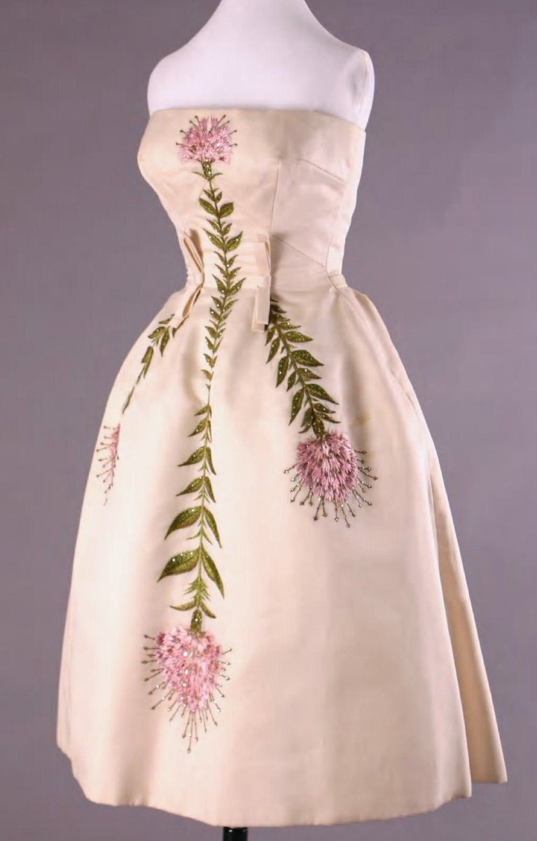 Cocktail Dress, organza and satin, Bob Bugnand, 1957