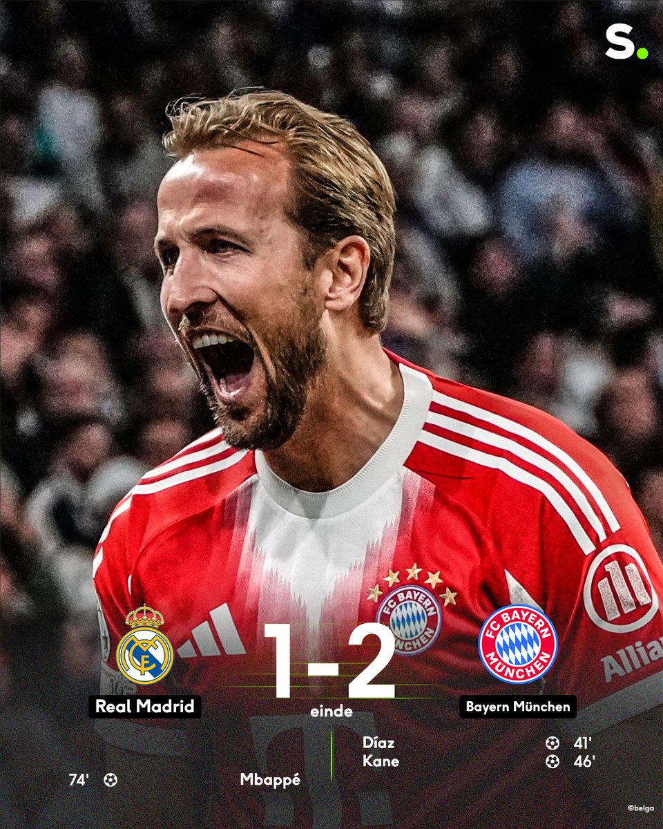 sporza's tweet image. Bonus voor Bayern: Kompany wint meeslepende heenmatch van Real Madrid, dat vloekt op veertiger en missers. #UCL #Voetbal

sporza.be/nl/matches/voe…