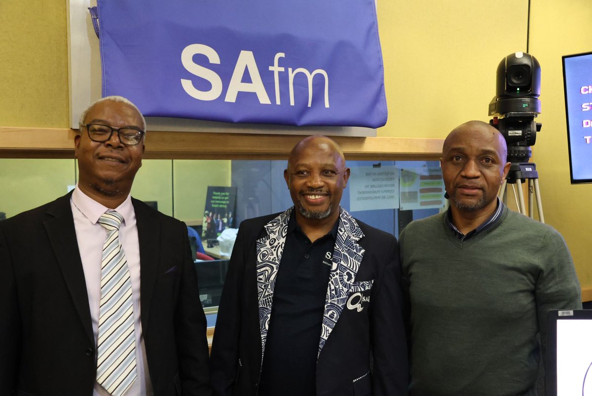 QCTOLive's tweet photo. SAfm TuesdayTakeOver with Sifiso Mkhonza (QCTO Director for Qualifications Development), Dr Makhafola (SAQA COO), and Mr Thivhudziwi Vele (DHET) unpack the journey from pre-2009 qualifications to industry-aligned occupational qualifications — shaping skills for a changing world. https://t.co/ZaljM6T27j