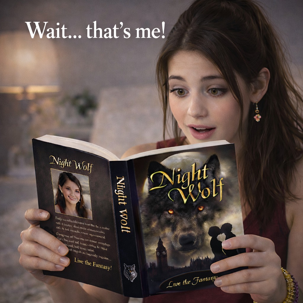 BookByYou's tweet image. In Night Wolf, teens become the hero of their own supernatural adventure, with their name in the story &amp;amp; their photo on the back cover.

A one-of-a-kind gift for teen readers. BookByYou.com/personalized-t…

Also available as an instant eBook

#NightWolf #PersonalizedBooks #TeenReaders