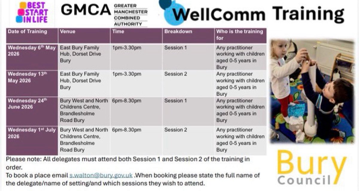 BuryCommChamps's tweet photo. Only a few places available- email s.walton@bury.gov.uk to book your place! https://t.co/g8PYxtyWO6