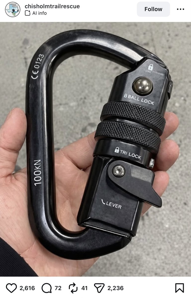 SGerweck's tweet photo. The Lament Carabiner https://t.co/lY5bh2qHaK
