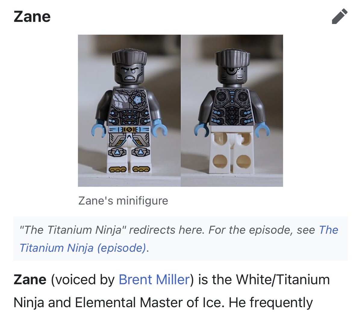 StormingZee's tweet image. Funny that of all Zane images it’s one of him shirtless on the Wikipedia page for Ninjago characters