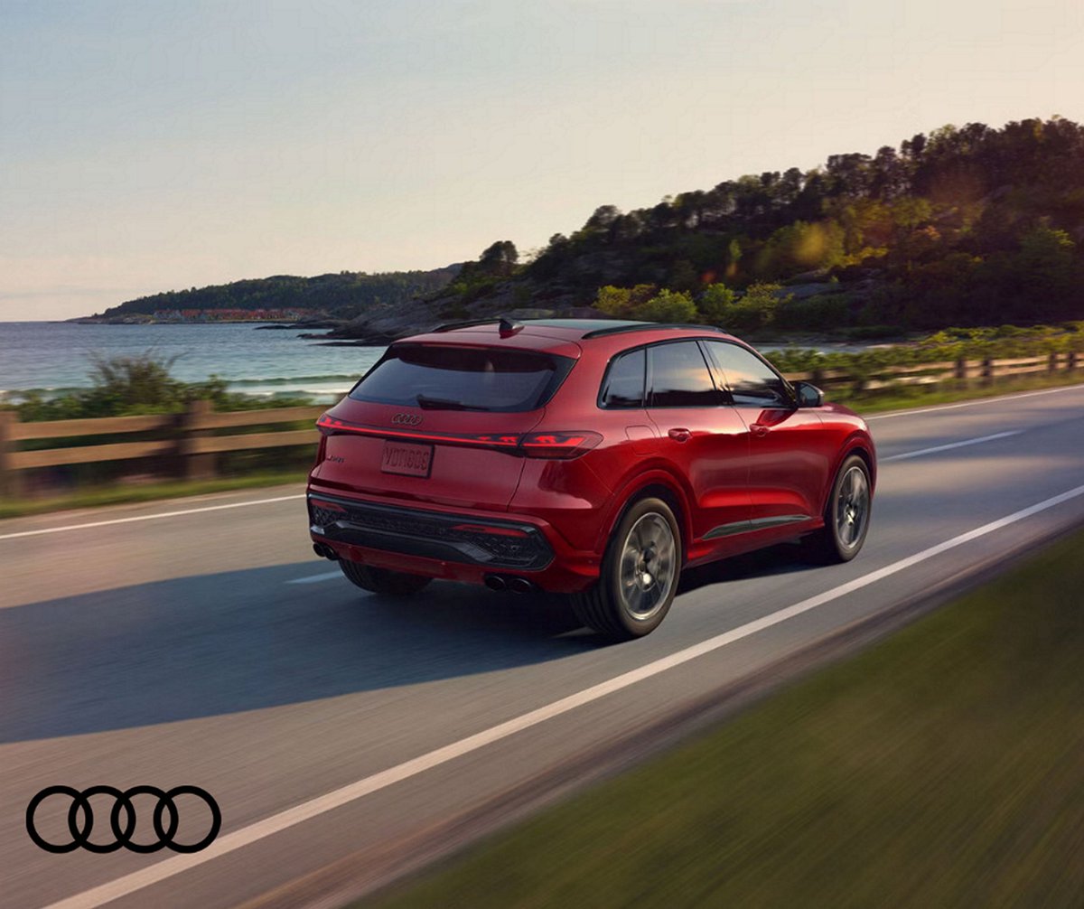 audibend's tweet photo. The Audi SQ5 boasts sporty, progressive design—from its large, sculpted bumpers and liquid chrome silver exterior elements to its standard 20" 5-double-spoke-twist design wheels. 
LEARN MORE  » https://t.co/MVTOnwKvpI 
#audisq5 #sq5 #kendallauto https://t.co/m0kPDFILv2