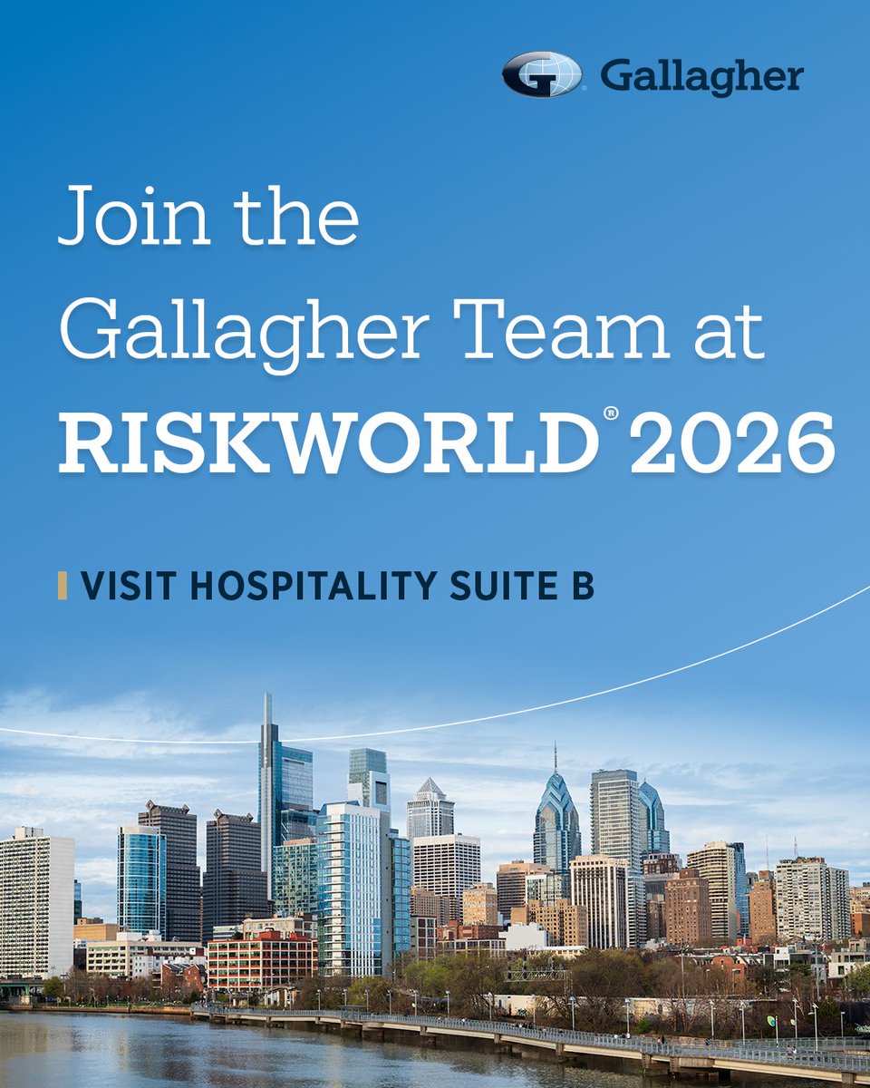 We are excited to sponsor RIMS RISKWORLD 2026! Join our team  in Hospitality Suite B throughout the conference.
Learn more about Gallagher: okt.to/3HnwEe 

#RISKWORLD2026