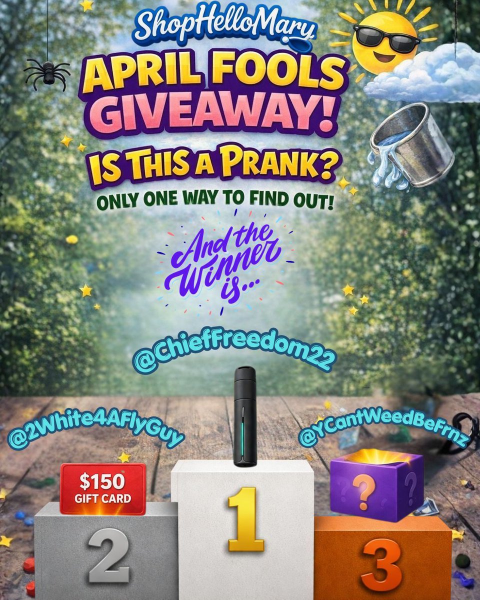 🎉 X GIVEAWAY WINNERS 🎉

🥇 <a href="/ChiefFreedom22/">Chief Freedom</a>
🥈 <a href="/2White4AFlyGuy/">JussCallMeBo</a>
🥉 <a href="/YCantWeedBeFrnz/">Why Can’t Weed Be Friendz</a> 

Hit our DMs to claim ✨
More drops + giveaways on the way… don’t miss the next one 👀