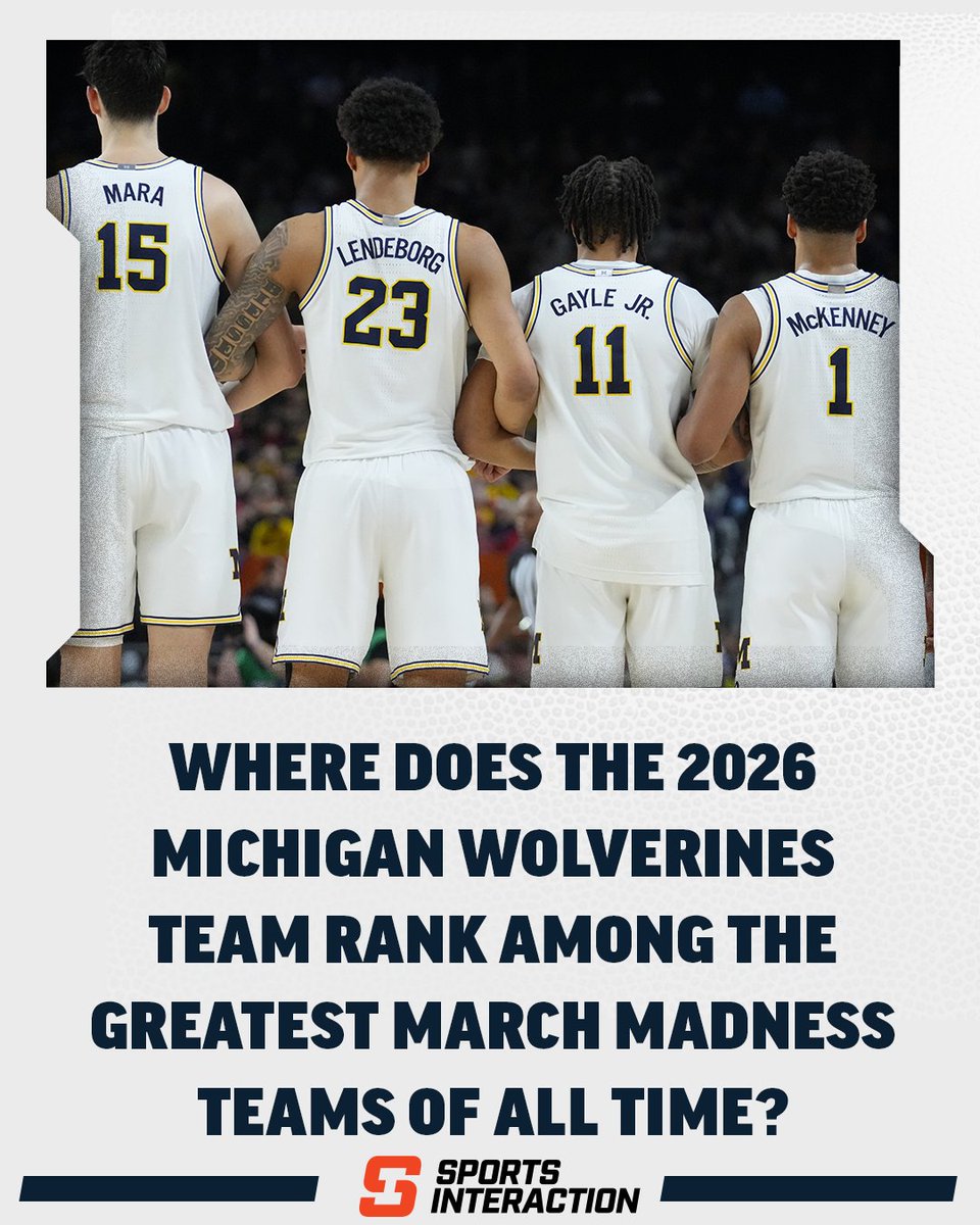 SIASport's tweet image. How does the 2026 #NCAA champion Michigan Wolverines team compare to the greatest #MarchMadness teams ever?

#GoBlue
