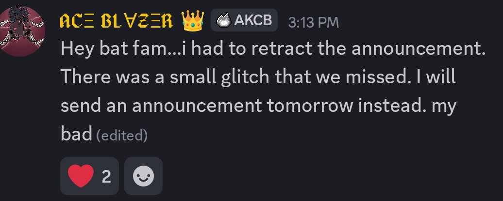 akidcalledflex's tweet photo. Hey @Moon_Bats Fam be careful with the raffle the team is setting up  (See Below) @ACEBLVZER are you sure this raffle is safe? Should we be careful with connecting our wallets? Is this because the team is part time? @MoonBatsMFC https://t.co/62hC4UeYRU