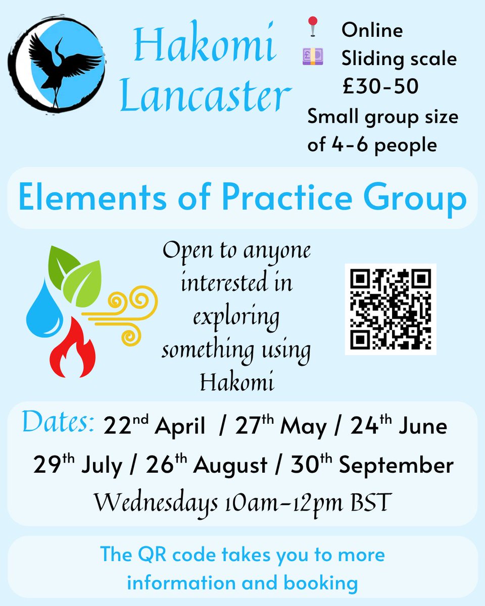 jftherapy's tweet image. More info about Elements of practice online group 🔥💧🍃💨practice in its broadest sense, exploring an element using #hakomi 🌎 jamiefearn.co.uk/training/ #experientiallearning #embodiment #bodymindconnection #TherapistsConnect #bodymind #mindfulness #therapistsofx #helpthehelpers
