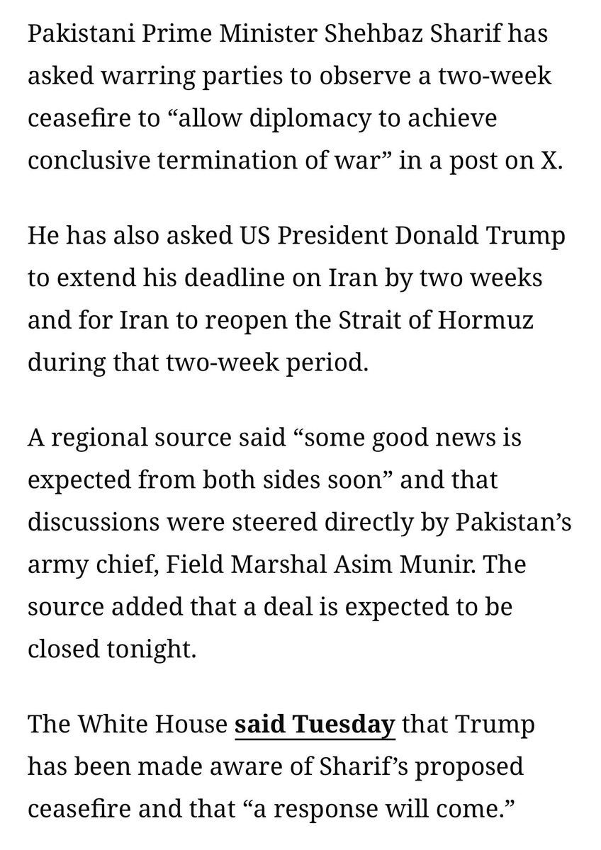 MorseReport's tweet photo. 🚨BREAKING: A regional source tells CNN the US-Iranian Islamic regime deal is expected to close TONIGHT

It's just few hours until President Trump's deadline.

“Some good news is expected from both sides soon." https://t.co/fqIyeznUHo