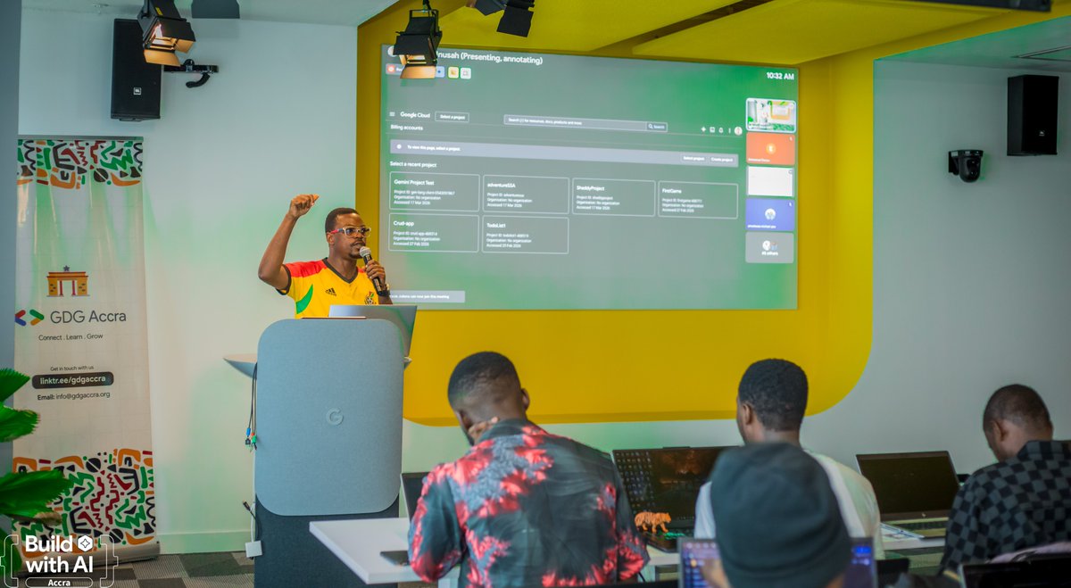 kojo_shaddy's tweet image. Delivered a practical session on "Building and Deploying a Full-stack Prototype with @GoogleAIStudio (build mode)" at #BuildWithAI Accra #1 over the weekend.

We went from idea to a live app in minutes on @googlecloud.

#BuildWithAI #GDGAccra @GDGAccra