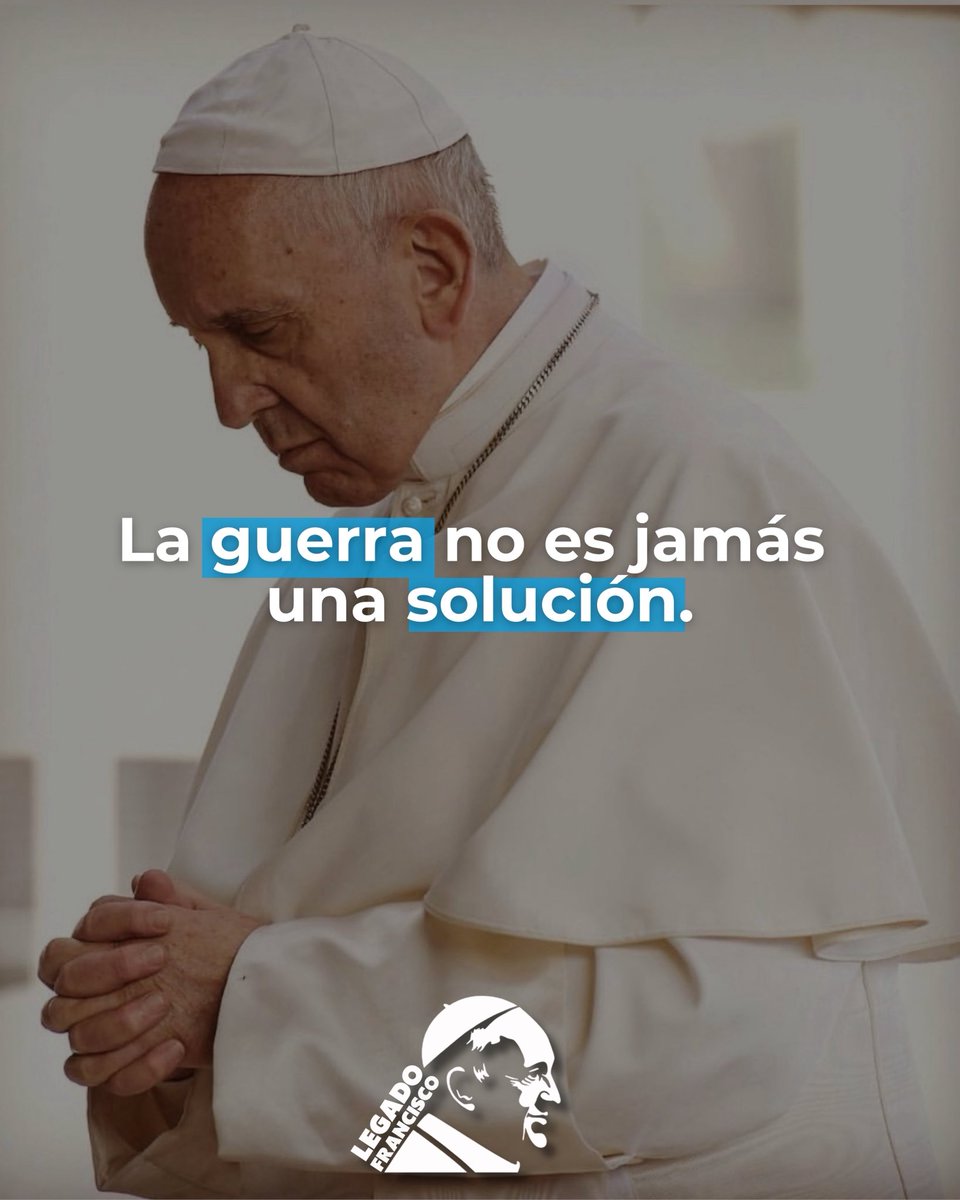 Ante amenazas de guerra como las expresadas por Donald Trump, recordamos al Papa Francisco: “La guerra no es jamás una solución”. Oremos por la paz, el diálogo y la fraternidad entre los pueblos.