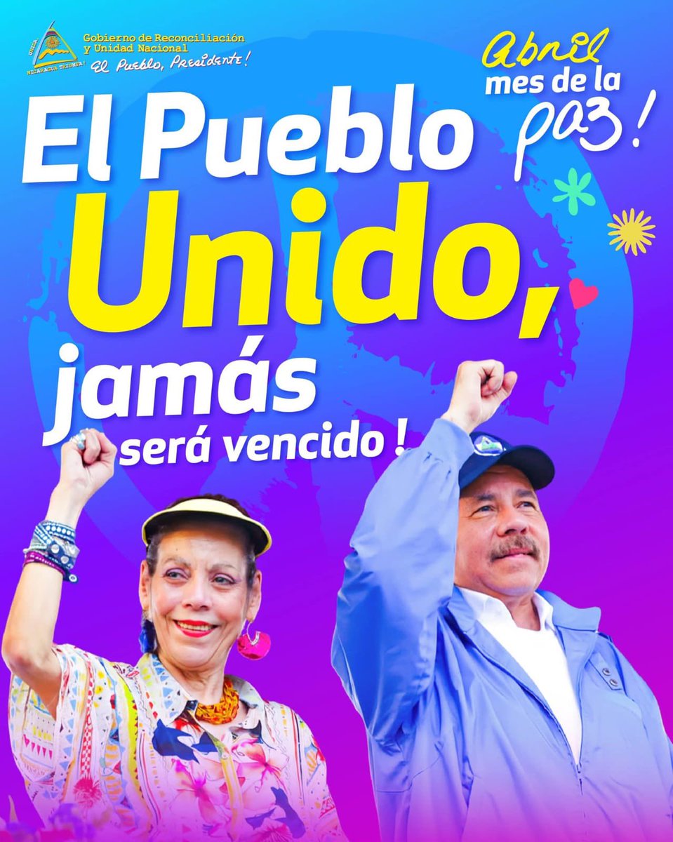 js_sandino1979's tweet photo. 🇳🇮 ¡Abril, Mes de la Paz!

Con firmeza, dignidad y el compromiso de un pueblo que apuesta al futuro, Nicaragua continúa avanzando unida, fortaleciendo la convivencia, la tranquilidad y la esperanza en cada rincón del país.

#2026SiempreMásAllá #MásYMásVictorias https://t.co/KF6Dzv7PUD
