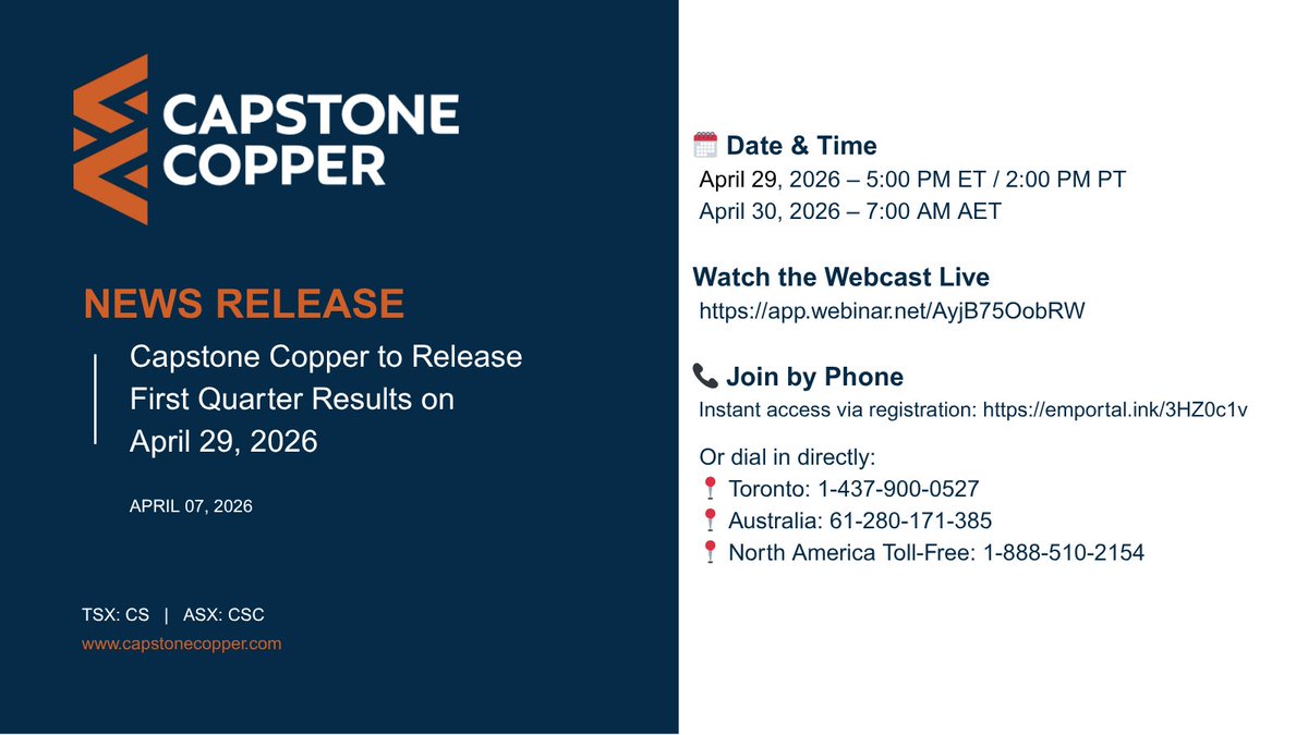 Capstone Copper tweet media