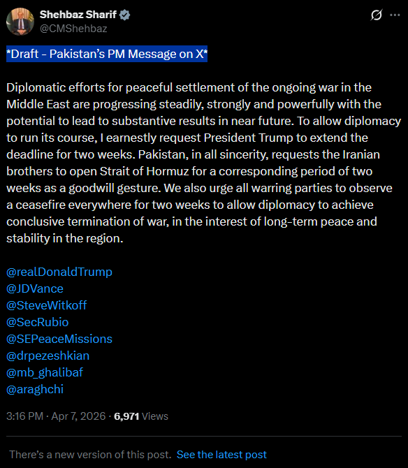 Wasim_wazir's tweet image. Absolute shameful! What kind of pathetic mockery is this?   

They're not even pretending anymore, straight-up puppet PM Shahbaz on full display.   

Begging Trump for ceasefire extension. Iran crisis exposed the real bosses  #PakistanInChains #WorldWar3 #Nuclear