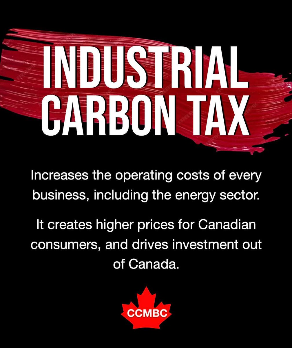 2021Ccmbc's tweet image. 🚨 The @MarkJCarney #Liberals looked at Canadians already stretched to the edge… and decided to push harder.🫸

Not by accident. 
Not by necessity. 

By choice.

🏭 An industrial carbon tax that raises costs on everything, then quietly walks it down the line until it lands on