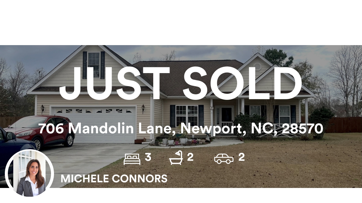 🛌 3 🛀 2 🚘 2
📍 706 Mandolin Lane, Newport, NC, 28570

My latest sale on RateMyAgent.
NC Broker  213723
rma.reviews/hxq37l3jr81g

...
#ratemyagent #realestate