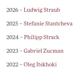 florianederer's tweet photo. That's now 5 European JBC Medal ("awarded annually to that American economist under the age of forty who is judged to have made the most significant contribution to economic thought and knowledge") winners in a row.

Immigration is the best. https://t.co/hmIi23RNmK