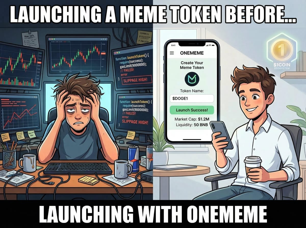 OneCoindotMeme's tweet photo. GM GM Guys

1MEME launchpad will support at least four(4) Blockchain starting with BNB Blockchain

We are building to last,
$1Coin is Enough for All https://t.co/5e8IMIRLX5