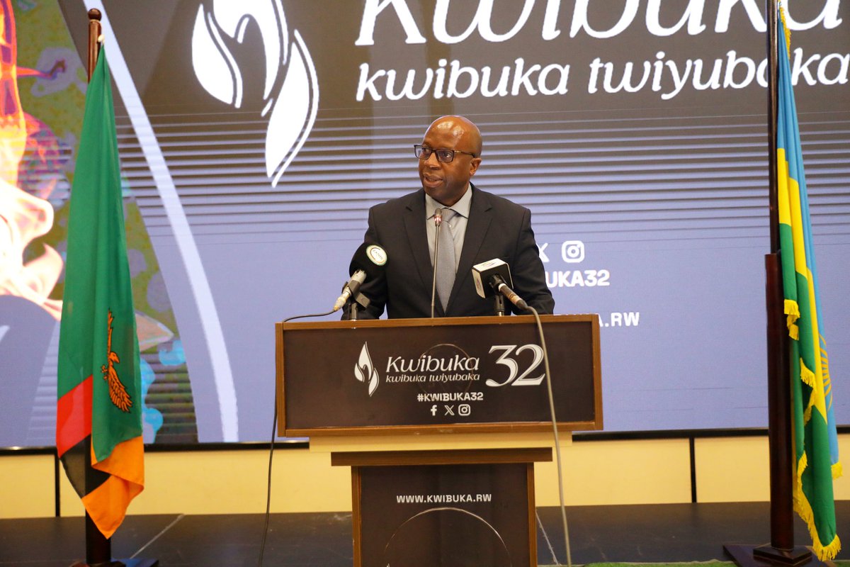 RwandaInZambia's tweet photo. Today, members of the #Rwandan community in #Zambia and friends of #Rwanda observed #Kwibuka32 hosted by @RwandaInZambia. The Guest of Honour was the PS in the Ministry of Green Energy and Environment, Republic of #Zambia, Dr. Douty Chibamba. 
@RwandaMFA
@Unity_MemoryRw https://t.co/ESFdsXp2xG