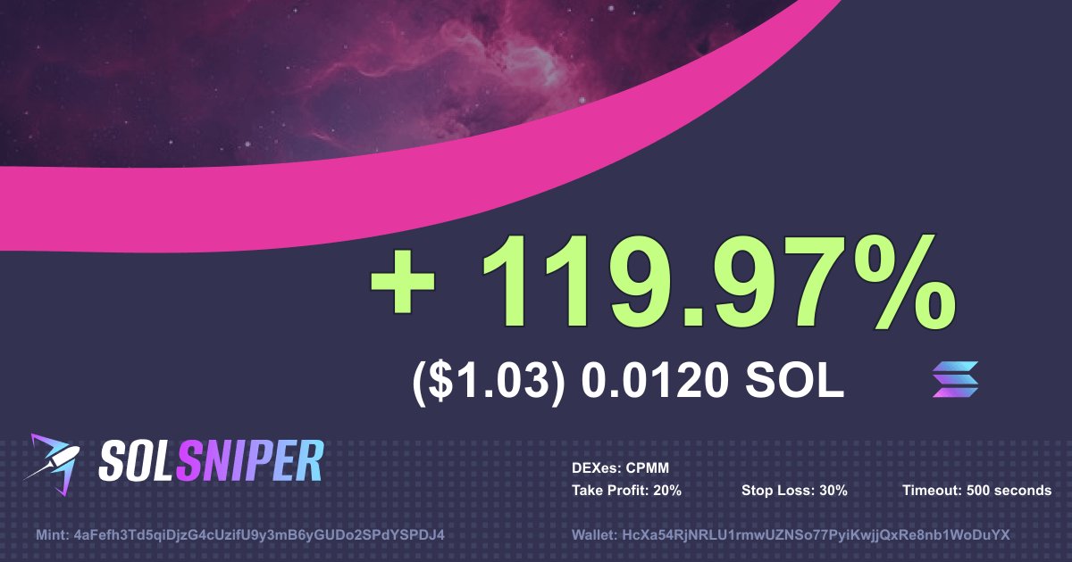 SolSniper | Snipe Memecoins tweet media