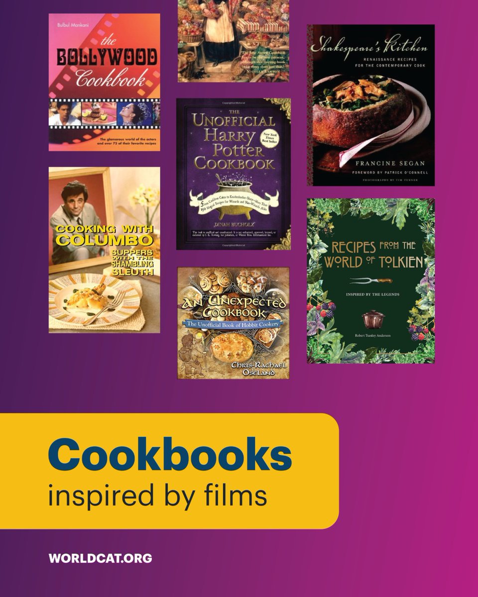 SearchWorldCat's tweet photo. These cookbooks will have you going from book to pan. 
🔗: https://t.co/aoq8xVdYoB https://t.co/S9W0dokY1P