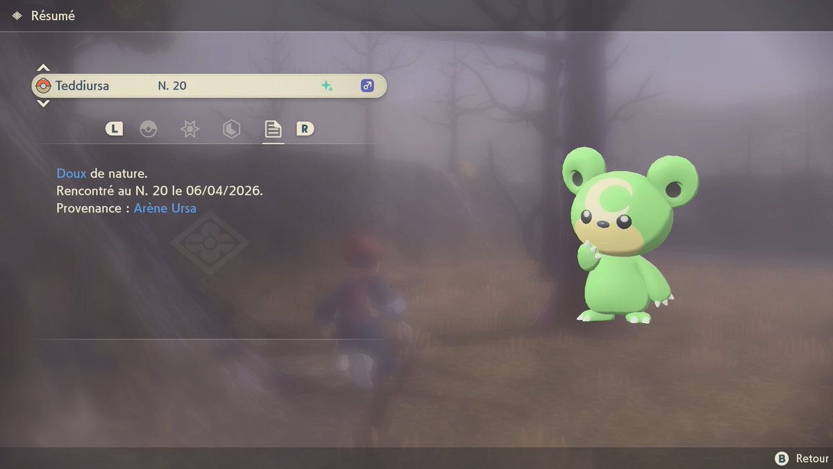LeAronew's tweet photo. Teddiursa -> Ursaking Shiny 🌟

Deuxième cible du projet dans la région d'Hisui avec ce Teddiursa ♂️ rapidement évolué ! Encore une fois un petit chiffre sur Arceus avec 1466 ours vus ✨ https://t.co/0QIW9cKtIE
