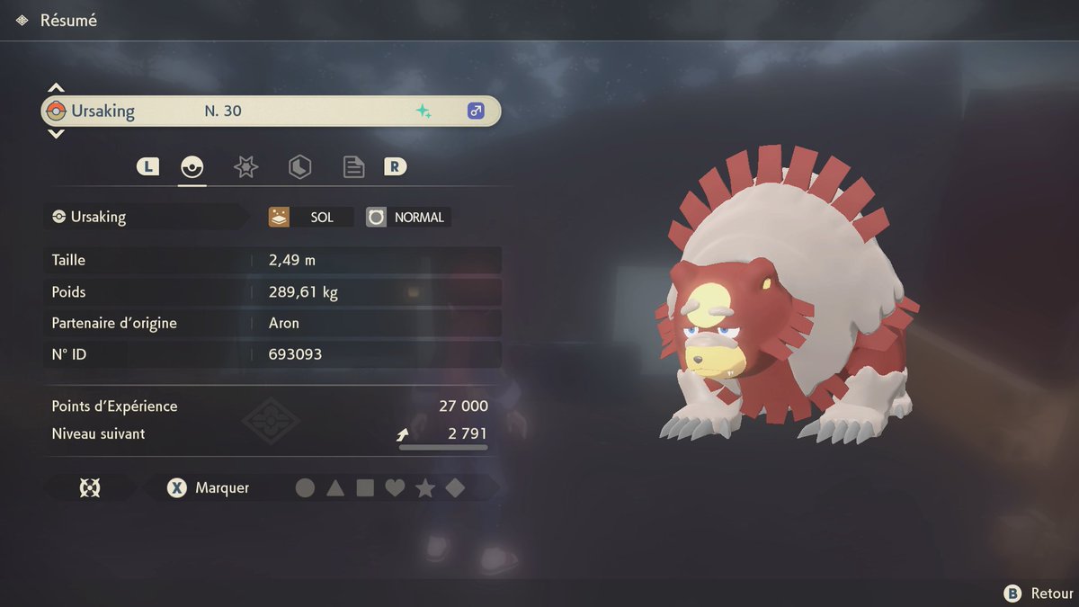 LeAronew's tweet photo. Teddiursa -> Ursaking Shiny 🌟

Deuxième cible du projet dans la région d'Hisui avec ce Teddiursa ♂️ rapidement évolué ! Encore une fois un petit chiffre sur Arceus avec 1466 ours vus ✨ https://t.co/0QIW9cKtIE