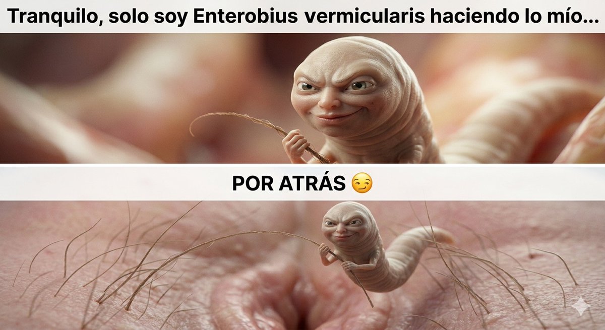 ORodriguezLima's tweet photo. Concurso de Memes Parasitológicos 2026
Curso de Microbiología y Parasitología
Facultad de Medicina, UNAM
Grupo: 2256
Autores: Gómez Flores Regina, Hernández Flores Rosa Mariana, Soto Cabrera Vania,  Séptimo González Marco Antonio https://t.co/cPjO3HUSdR