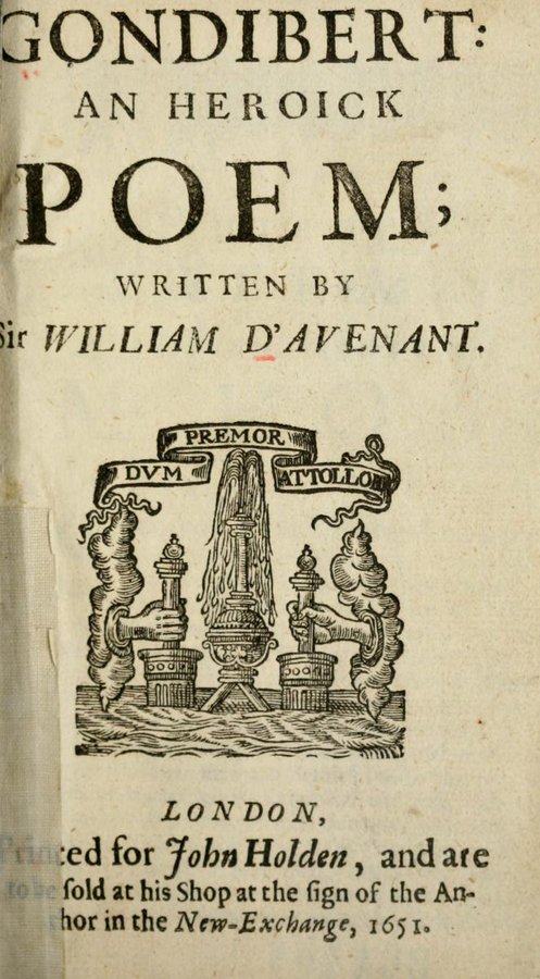 jdmccafferty's tweet image. 7 Apr 1668: d. William Davenant, poet &amp;amp; playwright #London #otd   Eight years earlier he'd been awarded the right to produce &amp;amp; adapt nine #Shakespeare plays (BM)  A key figure in the restoration of #London's theatre life